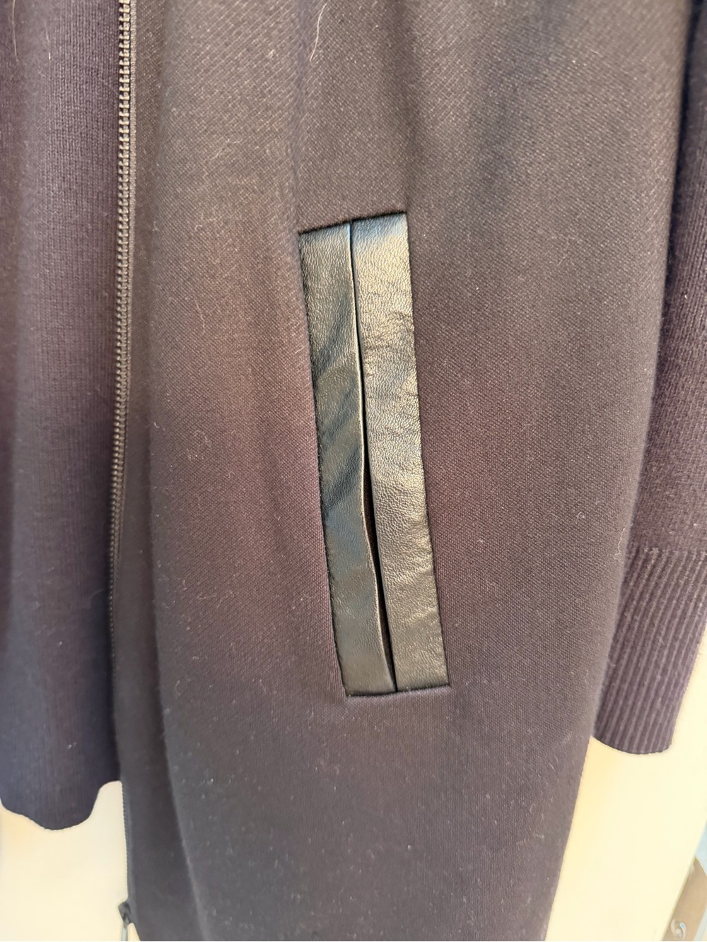 CAbi Black Long Sleeve Open Front Sweater Coat - Picture 2 of 6